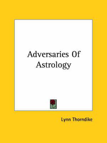 Cover image for Adversaries of Astrology