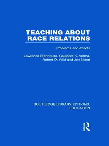 Teaching About Race Relations (RLE Edu J): Problems and Effects