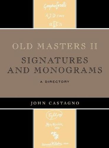Cover image for Old Masters II: Signatures and Monograms