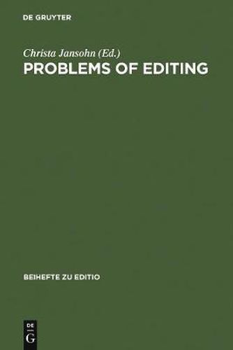 Cover image for Problems of Editing