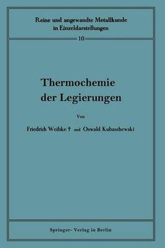 Cover image for Thermochemie Der Legierungen