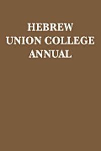 Cover image for Hebrew Union College Annual, Volume 86