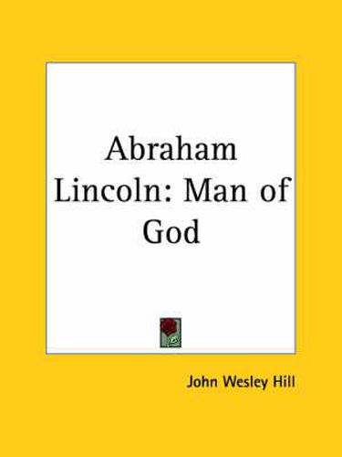 Cover image for Abraham Lincoln: Man of God (1920)