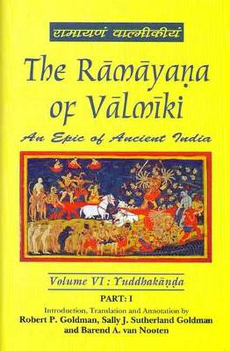 The Ramayana of Valmiki: An Epic of Ancient India