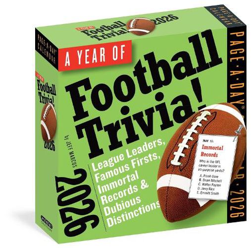 Cover image for Year of Football Trivia! Page-A-Day (R) Calendar 2026