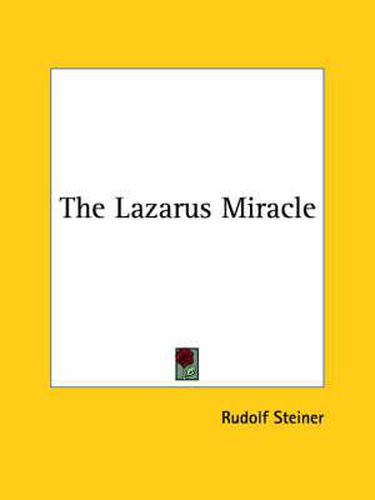 Cover image for The Lazarus Miracle