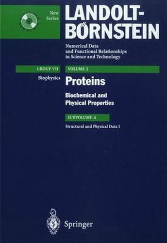 Cover image for Biochemical and Physical Properties: Structural and Physical Data I