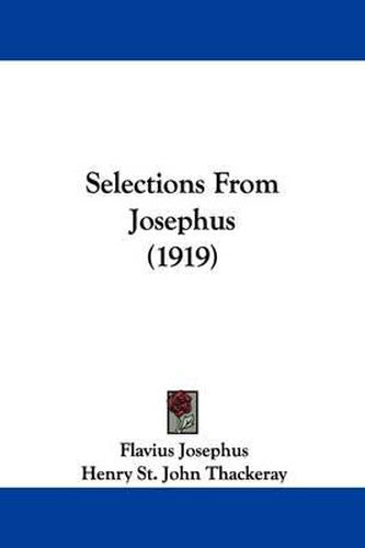 Cover image for Selections from Josephus (1919)