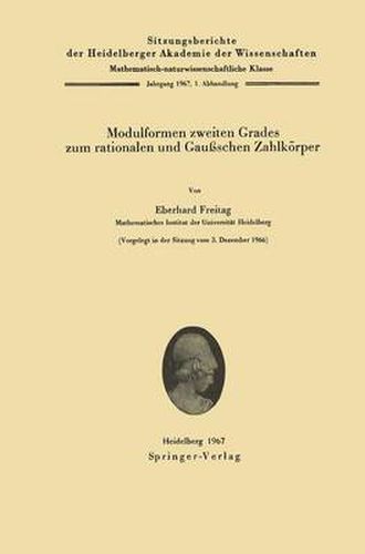 Cover image for Modulformen zweiten Grades zum rationalen und Gaussschen Zahlkoerper