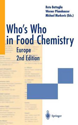 Cover image for Who's Who in Food Chemistry: Europe