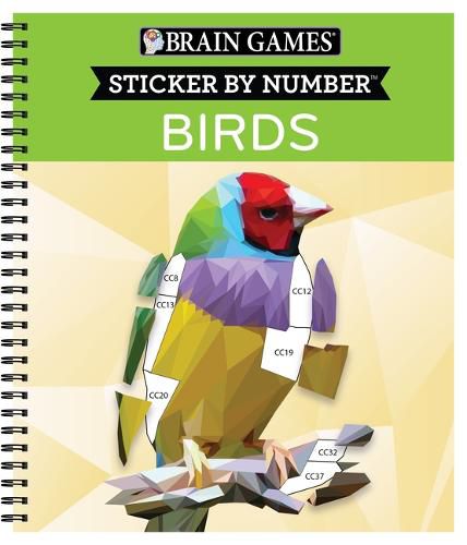 Cover image for Brain Games - Sticker by Number: Birds (42 Images to Sticker)