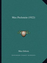 Cover image for Max Pechstein (1922)