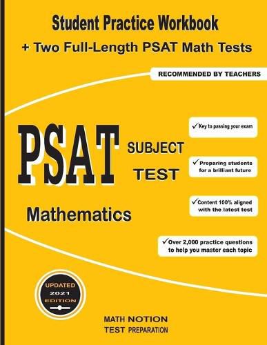 Cover image for PSAT Subject Test Mathematics: Student Practice Workbook + Two Full-Length PSAT Math Tests