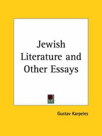 Cover image for Jewish Literature and Other Essays (1895)