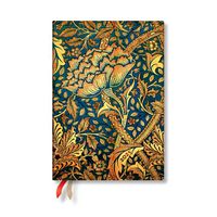 Cover image for Paperblanks 2025 Weekly Planner Morris Windrush William Morris 12-Month Flexis MIDI Horizontal Elastic Band 176 Pg 100 GSM