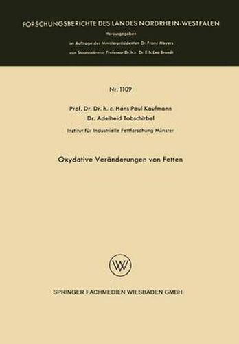 Oxydative Veranderungen Von Fetten