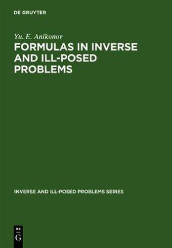 Cover image for Formulas in Inverse and Ill-Posed Problems