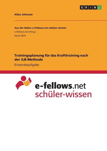 Cover image for Trainingsplanung fuer das Krafttraining nach der ILB-Methode