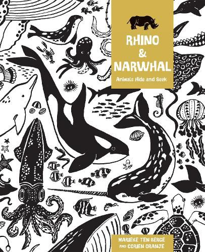 Cover image for Rhino and Narwhal: Animal Hide and Seek