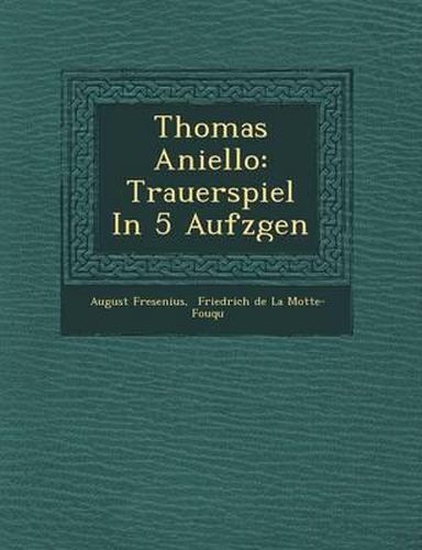 Cover image for Thomas Aniello: Trauerspiel in 5 Aufz Gen