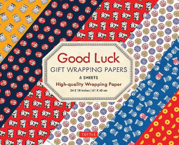 Good Luck Gift Wrapping Papers - 6 Sheets: 6 Sheets of High-Quality 18 x 24 inch Wrapping Paper