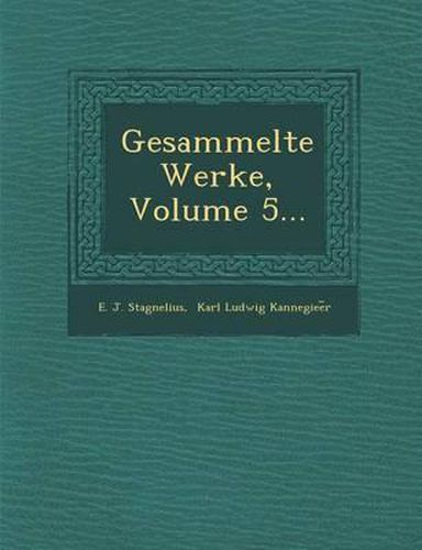 Cover image for Gesammelte Werke, Volume 5...