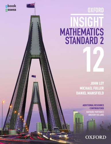 Cover image for Oxford Insight Mathematics Standard 2 Year 12 Student book + obook assess