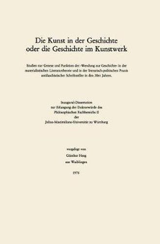 Cover image for Die Kunst in Der Geschichte Oder Die Geschichte Im Kunstwerk