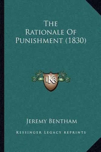 Cover image for The Rationale of Punishment (1830)