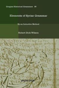 Cover image for Elements of Syriac Grammar: By an Inductive Method