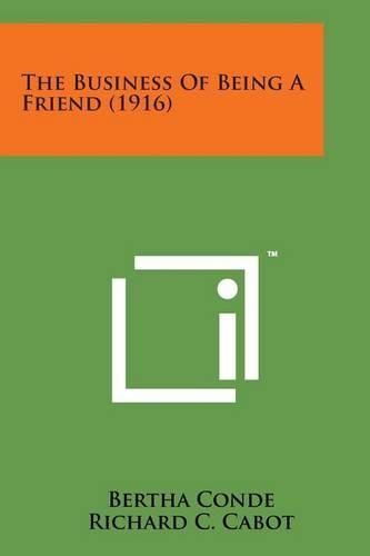 Cover image for The Business of Being a Friend (1916)