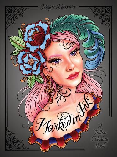 Cover image for Marked in Ink - A Tattoo Coloring Book