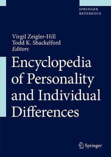 Cover image for Encyclopedia of Personality and Individual Differences