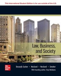 Cover image for Law, Business and Society: 2024 Release ISE