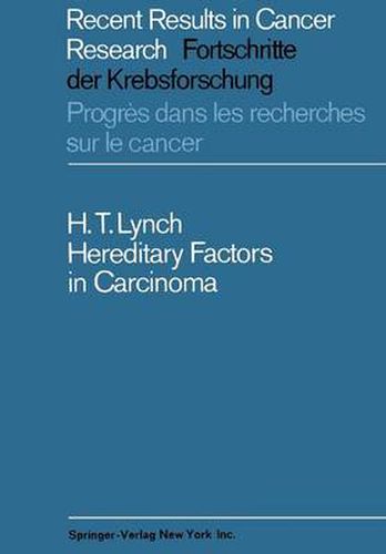 Cover image for Hereditary Factors in Carcinoma