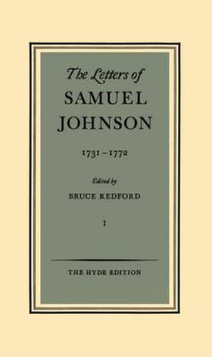 Cover image for The Letters of Samuel Johnson: Volume I: 1731-1772