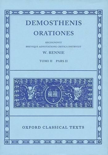 Cover image for Demosthenes Orationes
