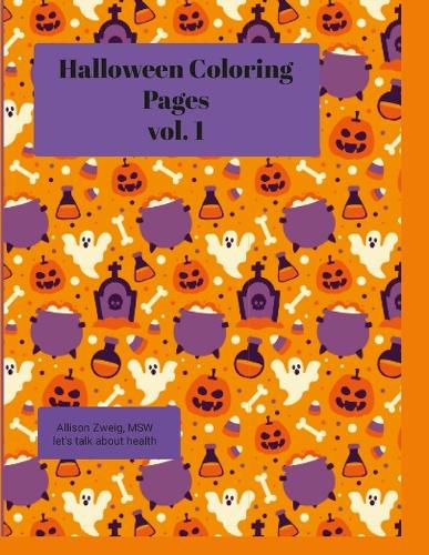 Cover image for Awesome Halloween coloring book (for kids!)