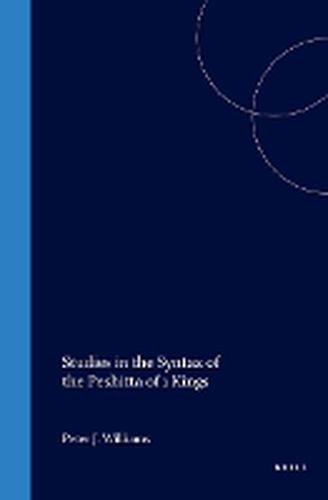 Cover image for Studies in the Syntax of the Peshitta of 1 Kings