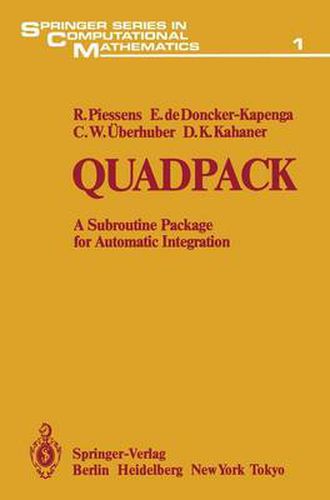 Cover image for Quadpack: A Subroutine Package for Automatic Integration