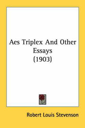Cover image for AES Triplex and Other Essays (1903)