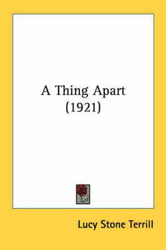 Cover image for A Thing Apart (1921)