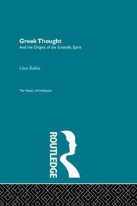 Cover image for Greek Thought and the Origins of the Scientific Spirit