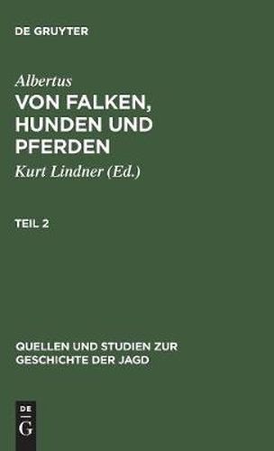 Cover image for Quellen Und Studien Zur Geschichte Der Jagd 8