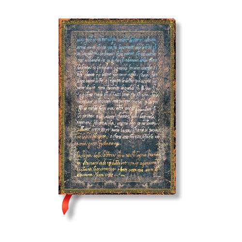 Cover image for Michelangelo, Handwriting (Embellished Manuscripts Collection) Mini Lined Softcover Flexi Journal (Elastic Band Closure)