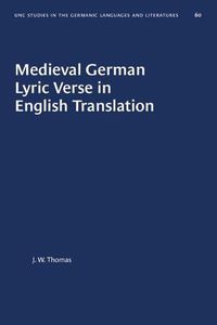 Cover image for Medieval German Lyric Verse in English Translation