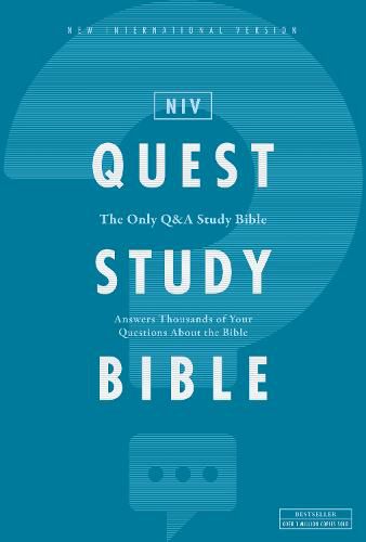 NIV, Quest Study Bible, Hardcover, Blue, Comfort Print: The Only Q and A Study Bible