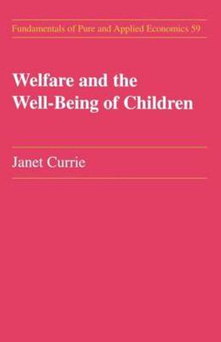 Cover image for Welfare and the Well-Being of Children