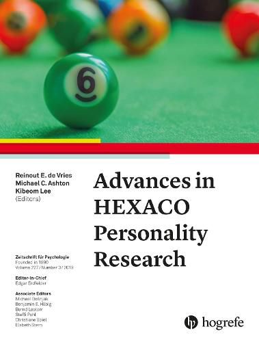 Cover image for Advances in HEXACO Personality Research