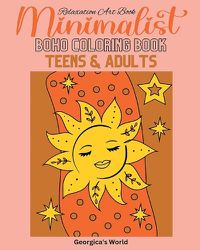 Cover image for Minimalist Boho Coloring Book for Teens and Adults